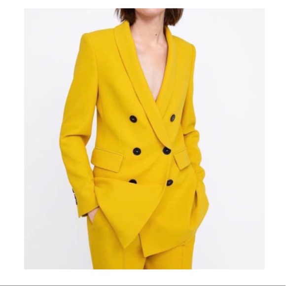 yellow suit zara